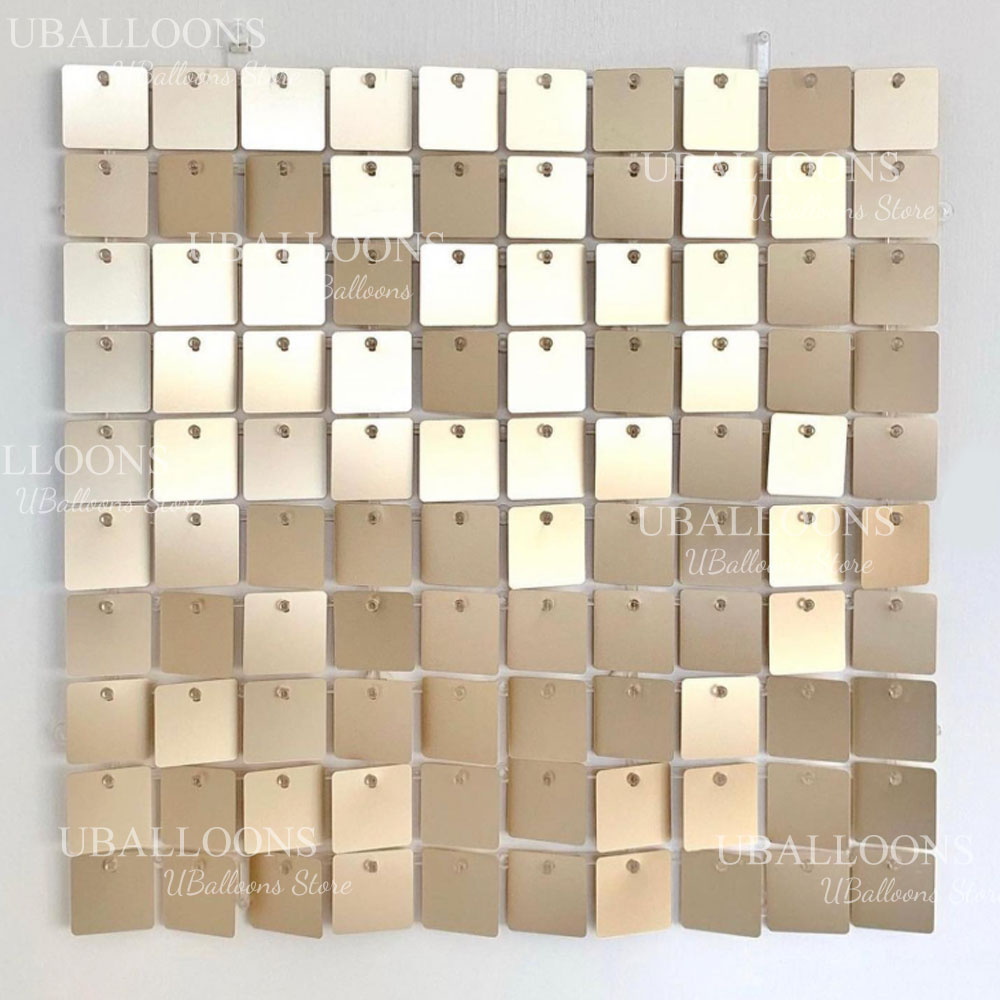 Sequin Fabric Panel - Pannelli Decorativi Oro Champagne Opaco 12/18/24pz,