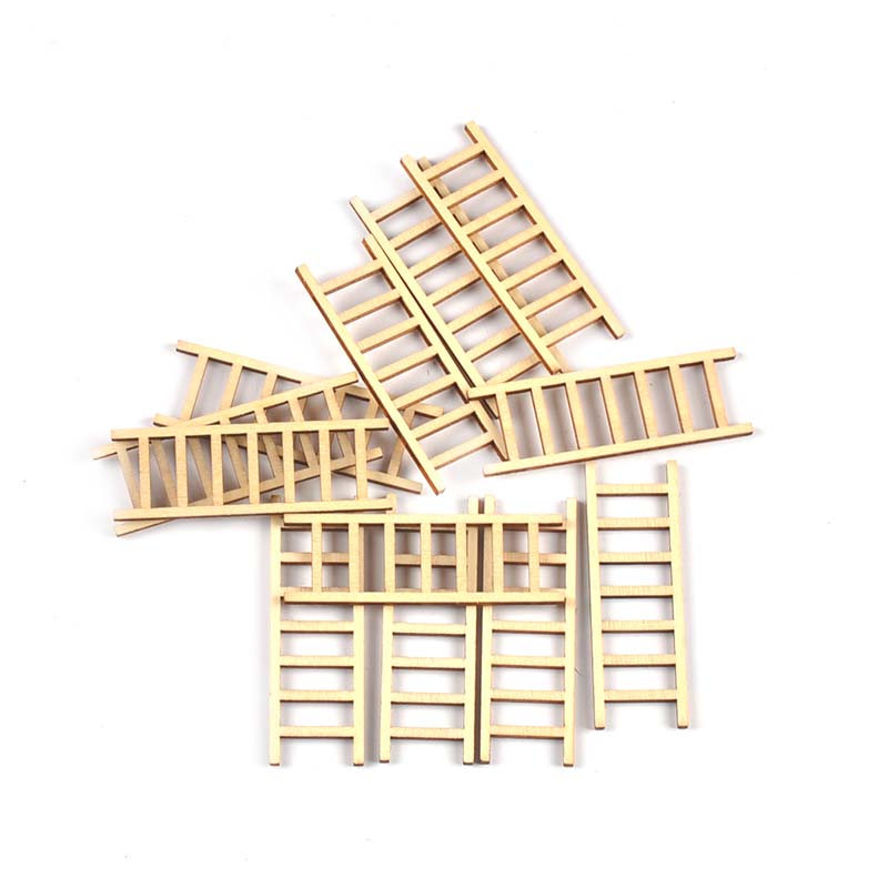 Craft Embellishments - 20 Pz/lotto 20x60mm Scala Naturale Legno