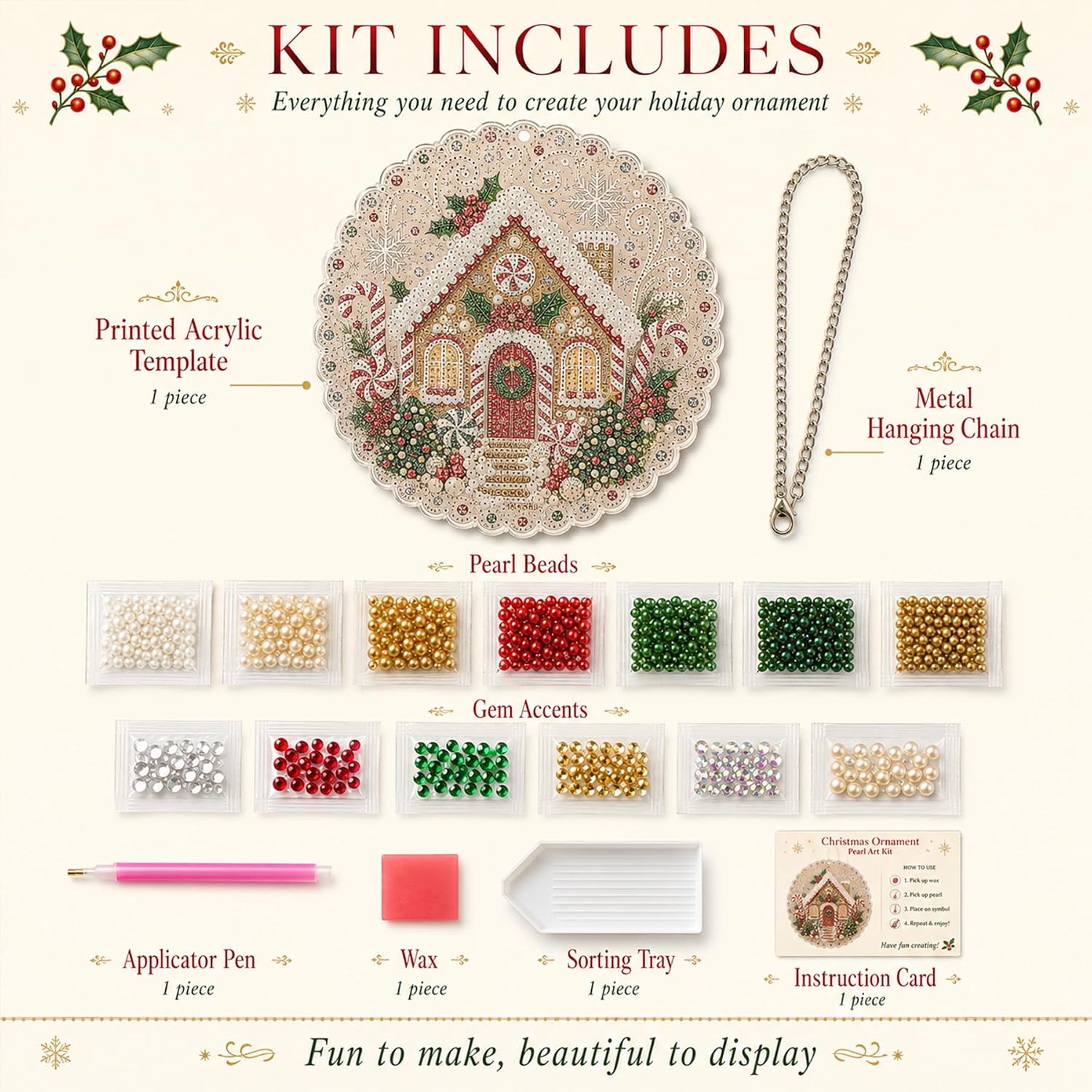 Kit Decorativo Natalizio con P - Pearl Trim Chain recensione e prezzo