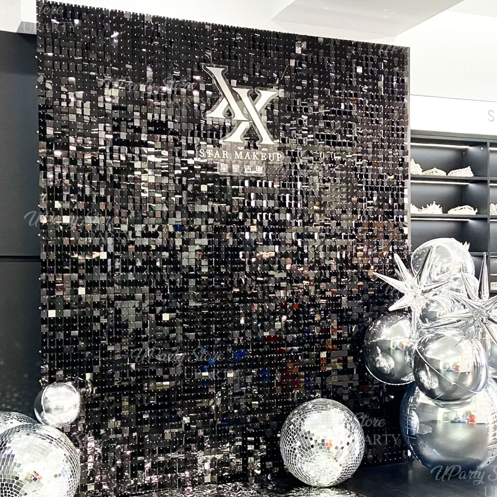 Sfondo da parete nero luccican - Sequin Fabric Panel recensione e prezzo