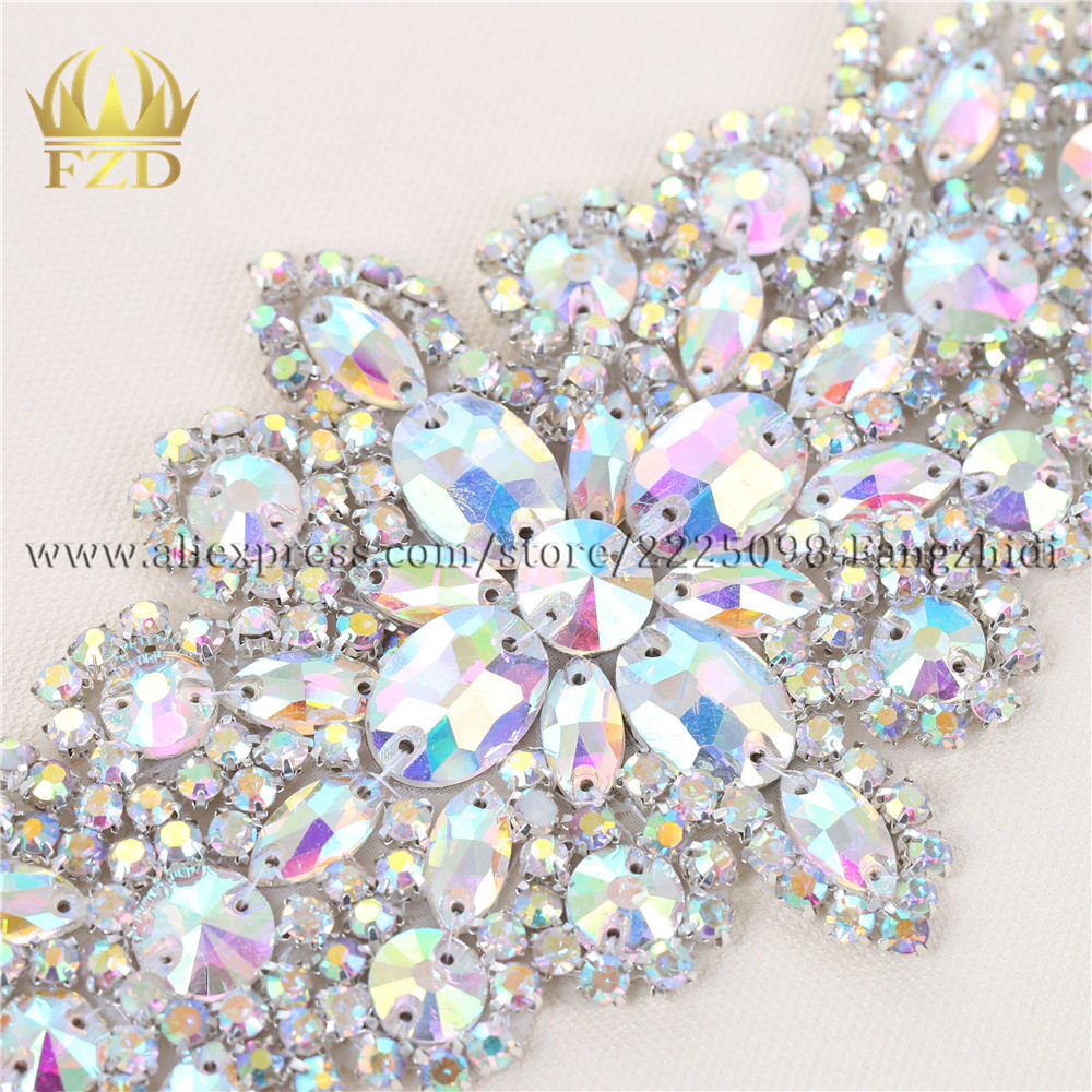 FZD 1 pezzo AB strass applicaz - Hotfix Rhinestone Sheet recensione e prezzo